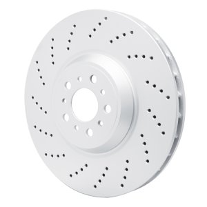 BMW M3 Brake Rotor (1) - Front Left - R1 Concepts - GeoSPEC Coated + Drilled - `21-`25